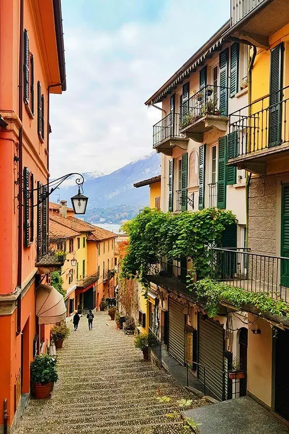 Picturesque street in Bellagio Lake Como, Italy
