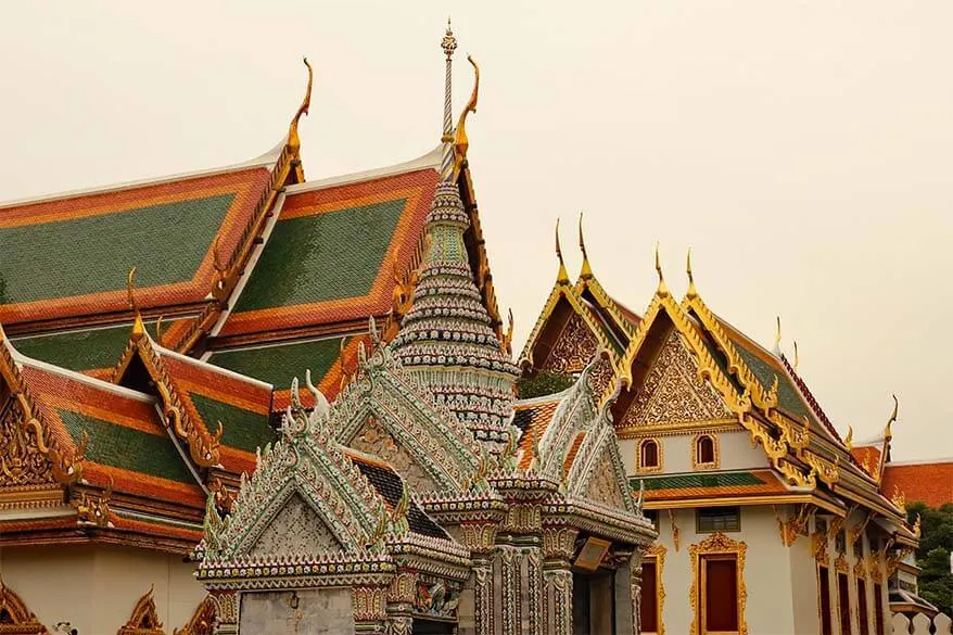Colorful buildings at the Grand Palace - must see in Bangkok