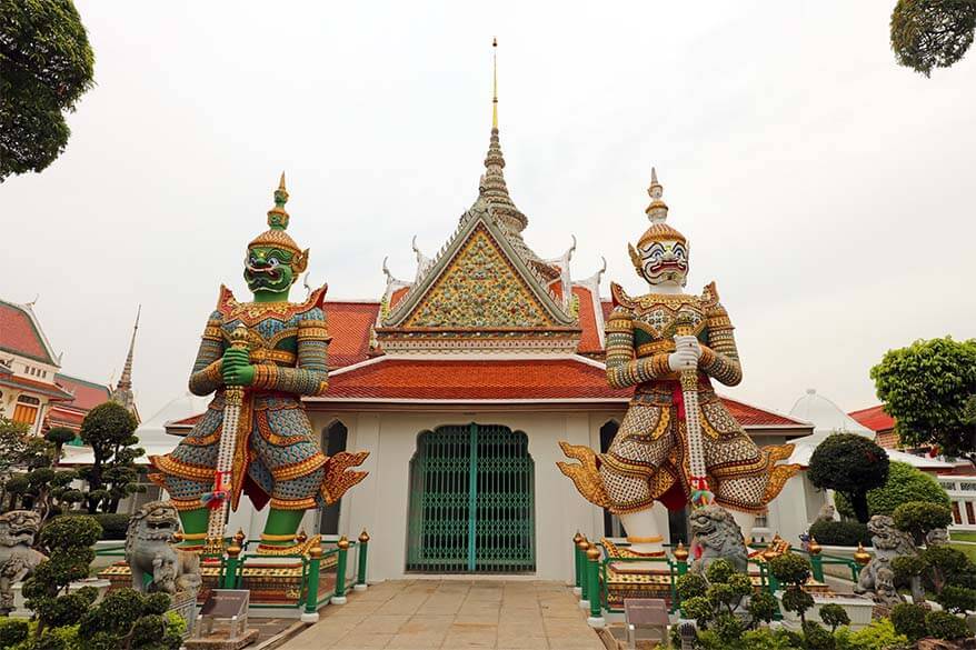 Demon Guardians at the Ordination Hall near Wat Arun in Bangkok