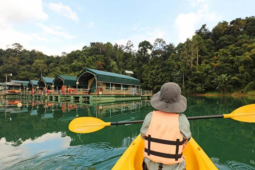 Kayaking at Elephant Hills Rainforest Camp in Khao Sok NP in Thailand