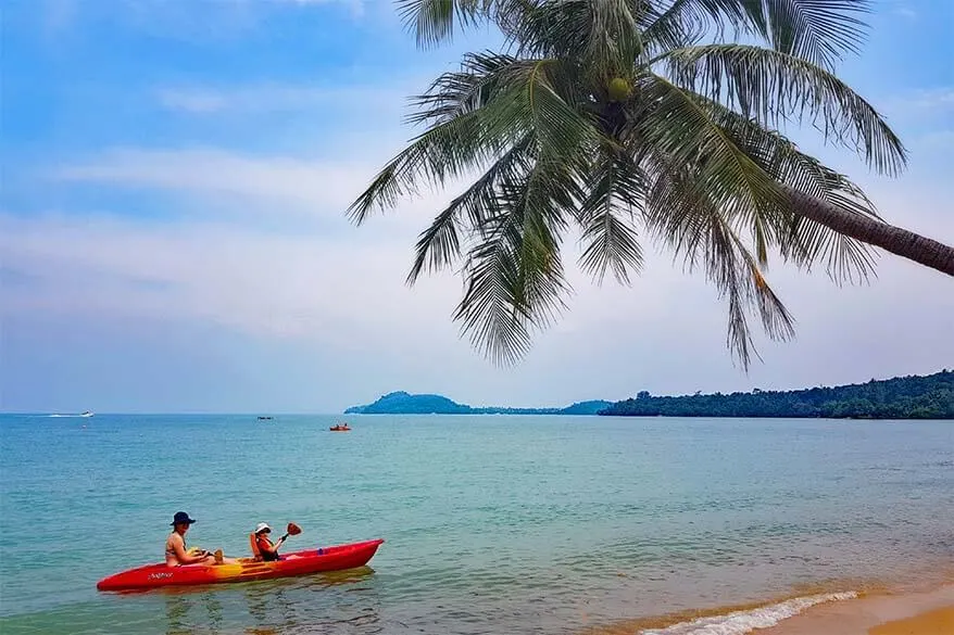 Kayking at the Coconut Island near Phuket Thailand