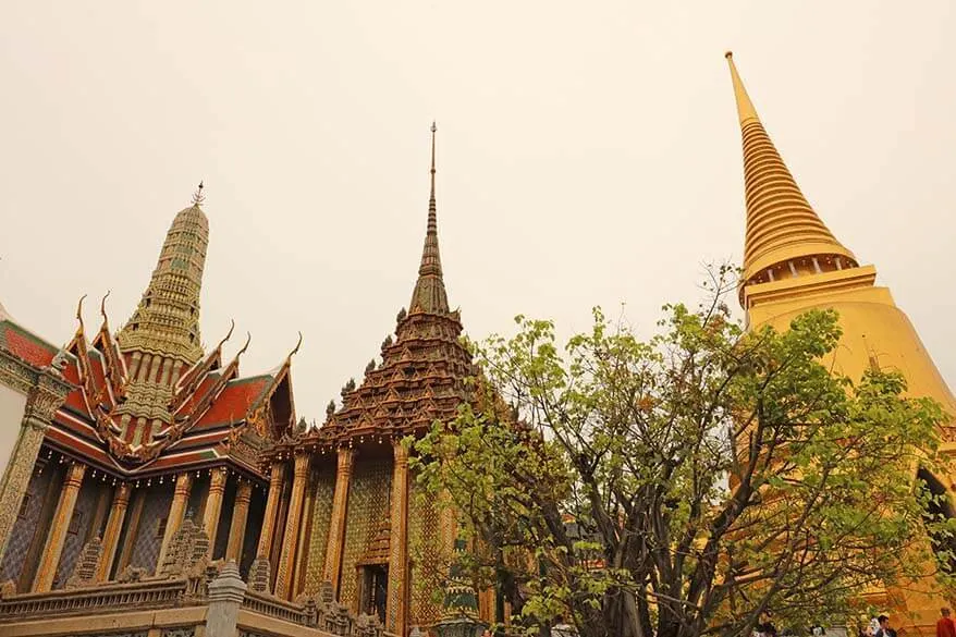 Pagodas of the Grand Palace in Bangkok