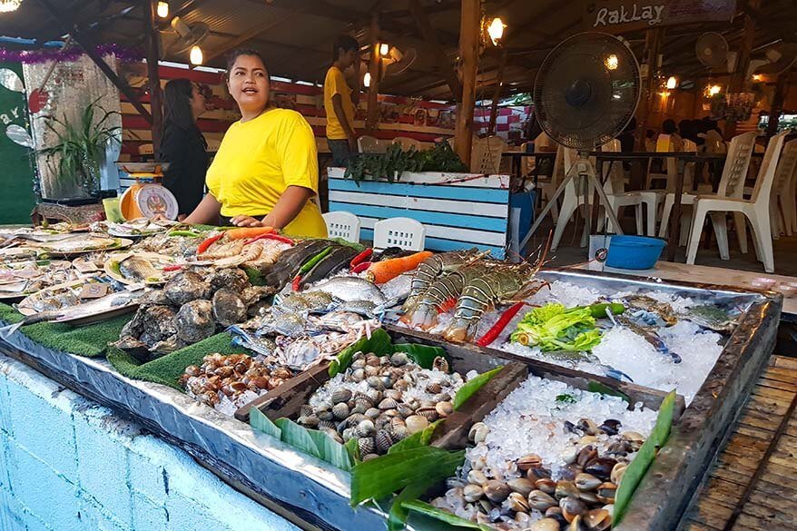 Seafood restaurant on the Walking Street in Ko Lipe Thailand