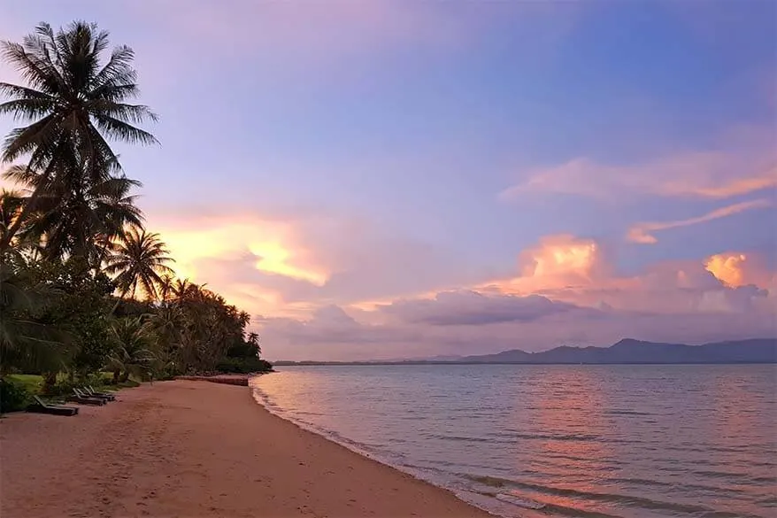 Sunset at Coconut Island near Phuket in Thailand