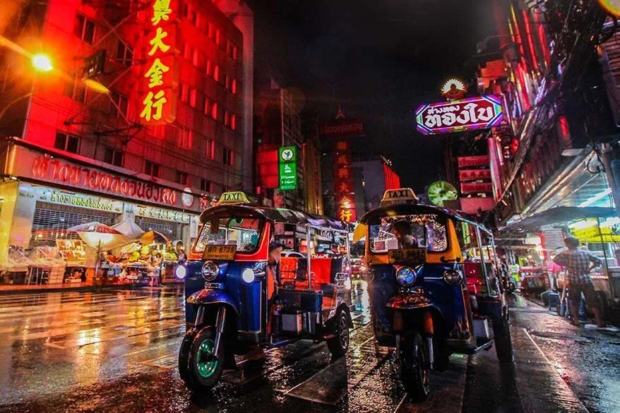 Tuk tuk taxi in Bangkok Thailand