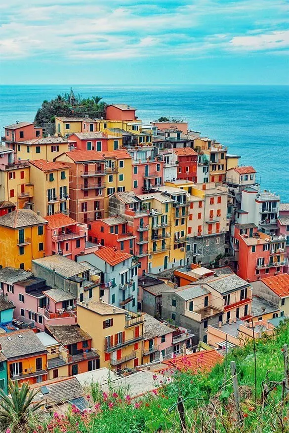 Colorful Manarola village in Cinque Terre Italy
