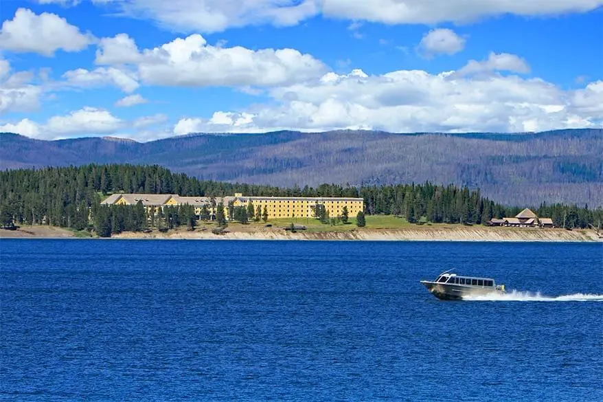 Historic Yellowstone Lake Hotel and a scenic boat tour on the Yellowstone Lake