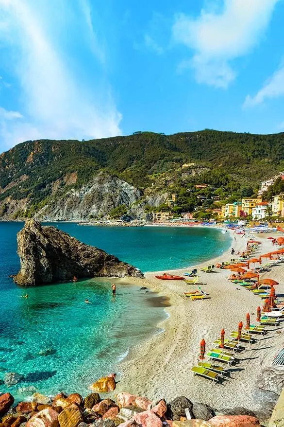 Monterosso al Mare is the only Cinque Terre town with a big beach and lots of good quality hotels