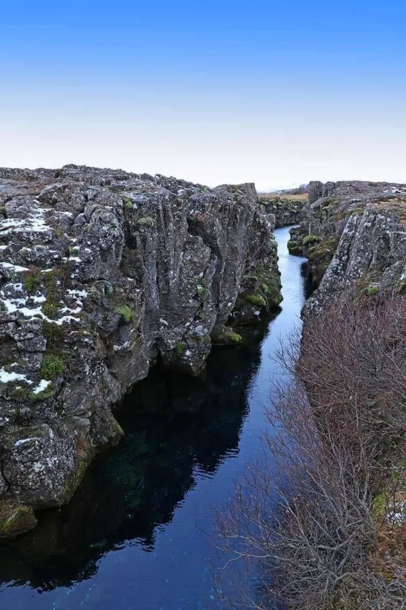 Nikulasargja Gorge or Peningagja in Thingvellir NP Iceland