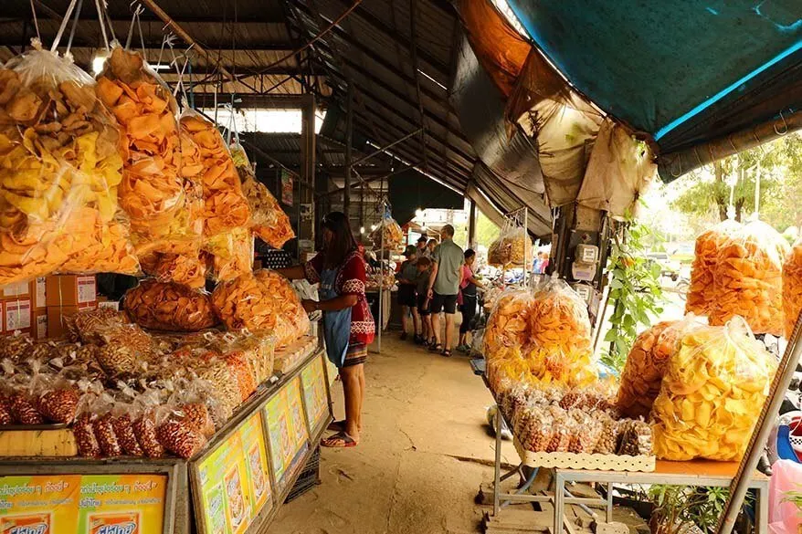 Visiting a local market in Takhun, Khao Sok, Thailand