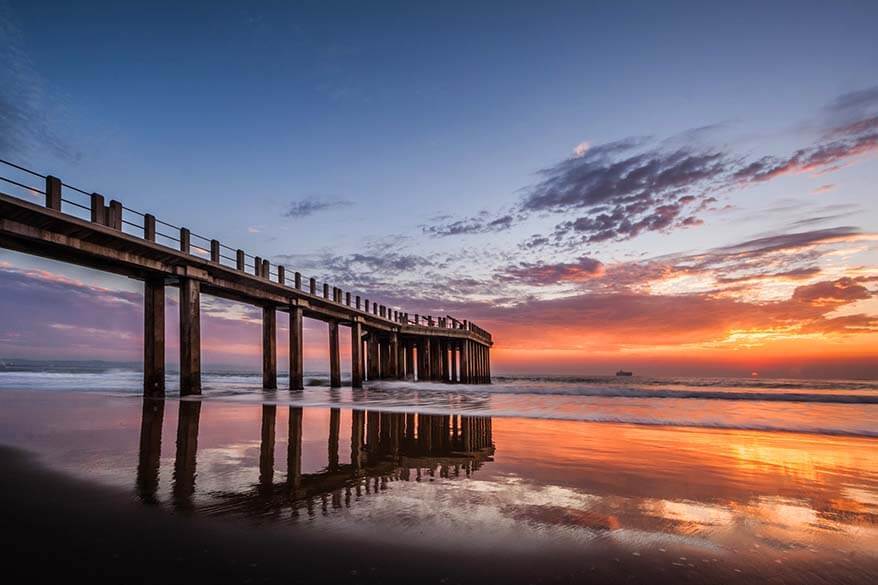 Durban UShaka Pier in Zuid-Afrika