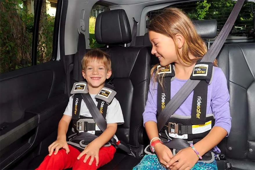 Ride Safer Delight Travel Vest is a lightweight alternative to children's travel booster seats