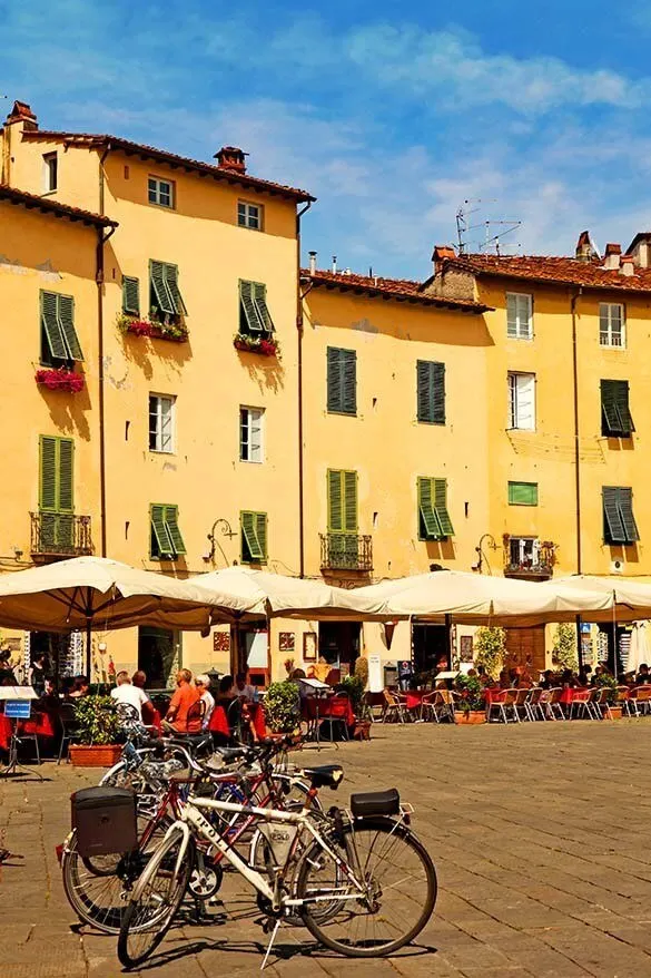 Amphitheater Square in Lucca - one of the best towns in Tuscany