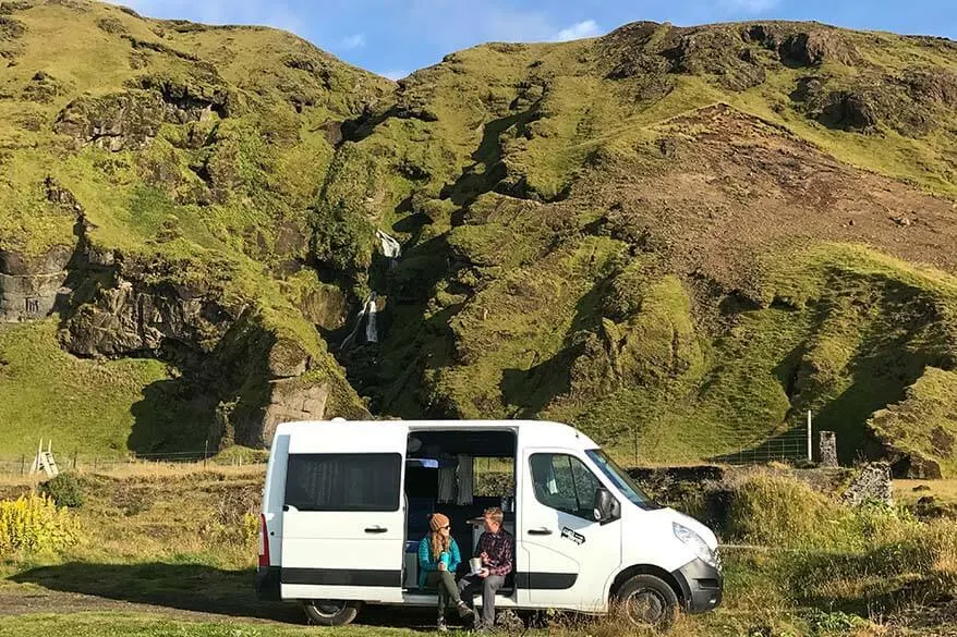 Camping in Iceland in a campervan