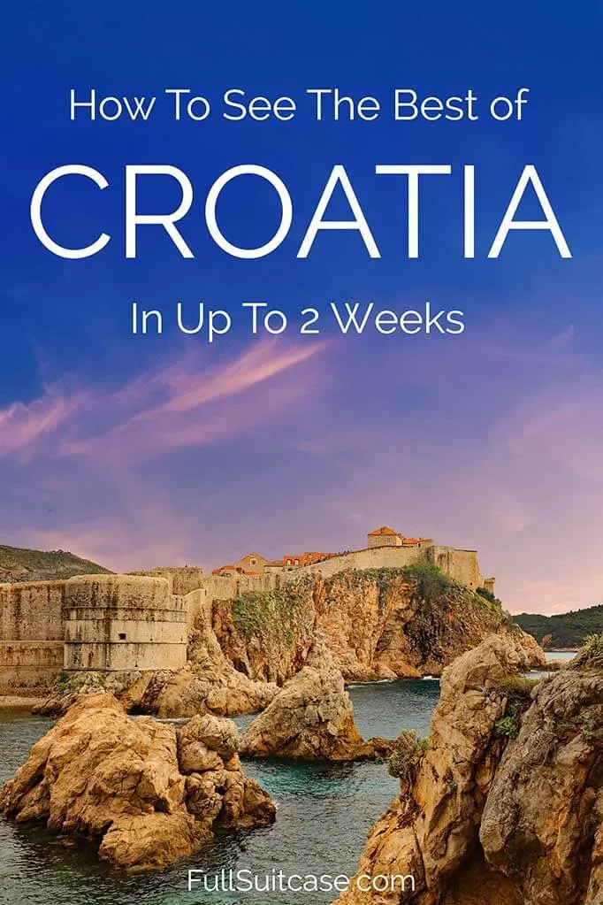 Croatia itinerary suggestions for up to 2 weeks