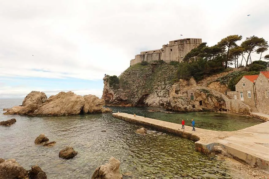 Dubrovnik West Harbor and Fort Lovrijenac