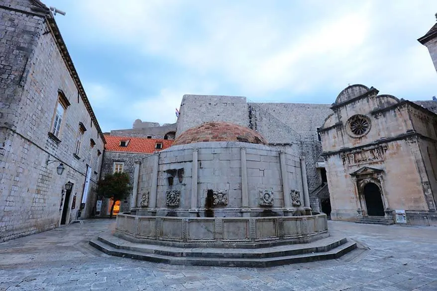 Jewish fountain in Dubrovnik Old Town