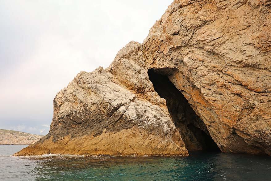 Monk Seal Cave on Bisevo island in Croatia