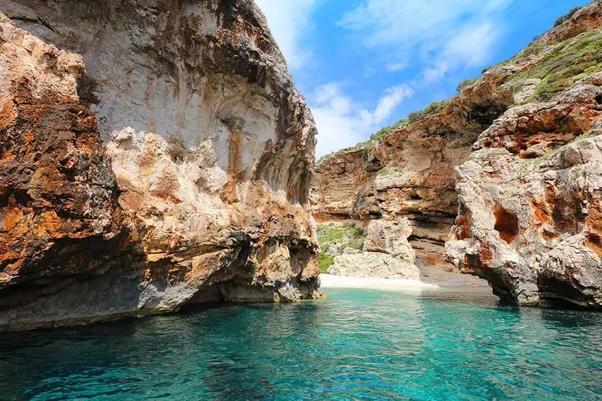 Stiniva Cove on Vis island is a popular stop of most Blue Cave tours from Split or Hvar
