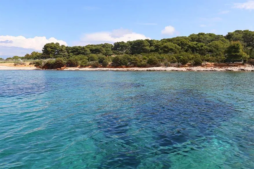 Turquoise Lagoon on Budikovac island - one of the places we visited on our Blue Cave tour from Split