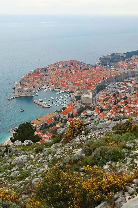 View of Dubrovnik from Fort Imperial reachable via Dubrovnik cable car