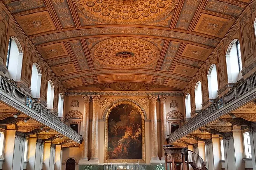 Chapel of St. Peter and St. Paul in the Old Royal Naval College in Greenwich, UK