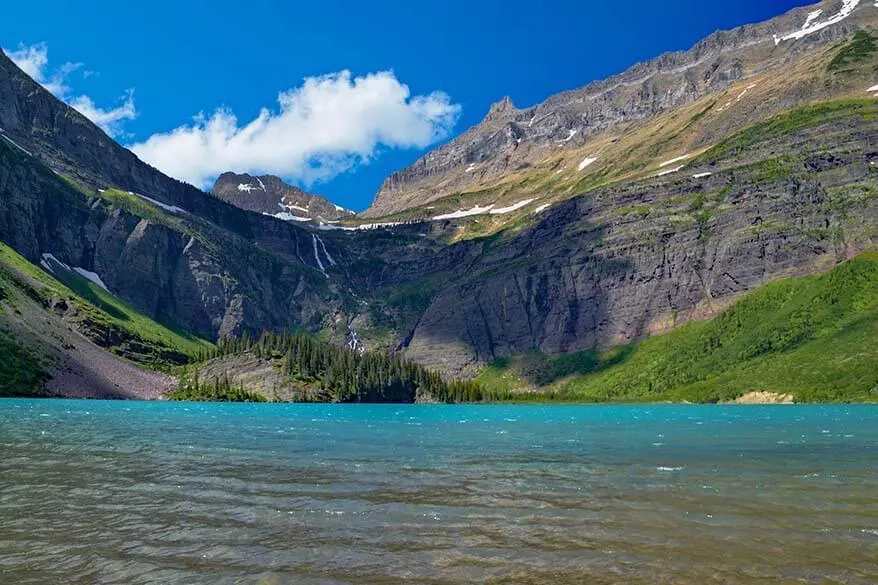 Grinnell Lake in Many Glacier area in Glacier NP Montana