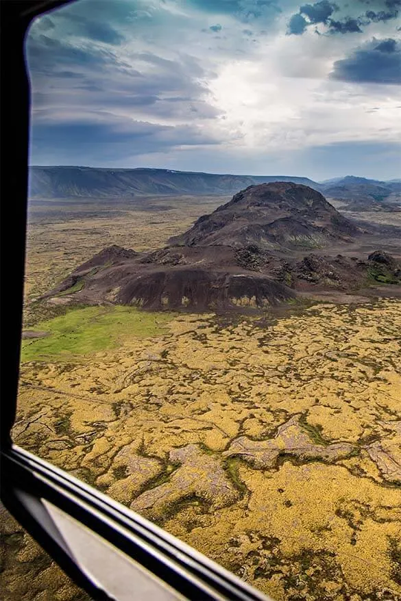 Helicopter ride is one of the best short tours from Reykjavik in Iceland