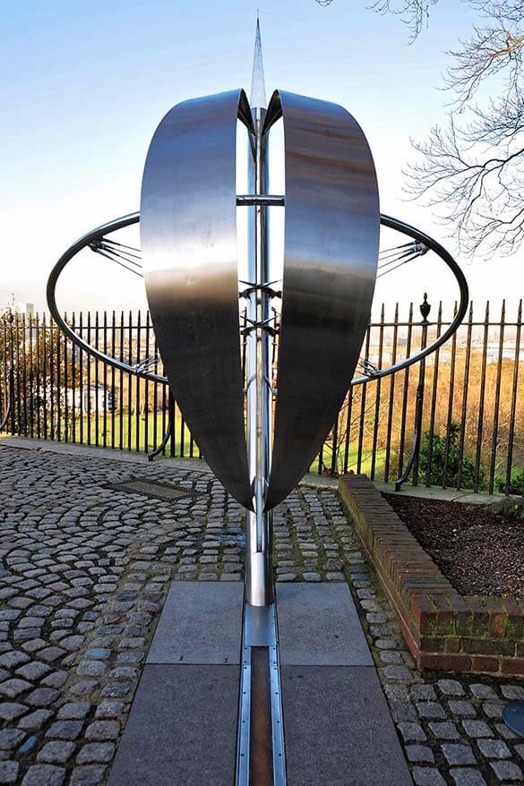 Prime Meridian sculpture in Greenwich
