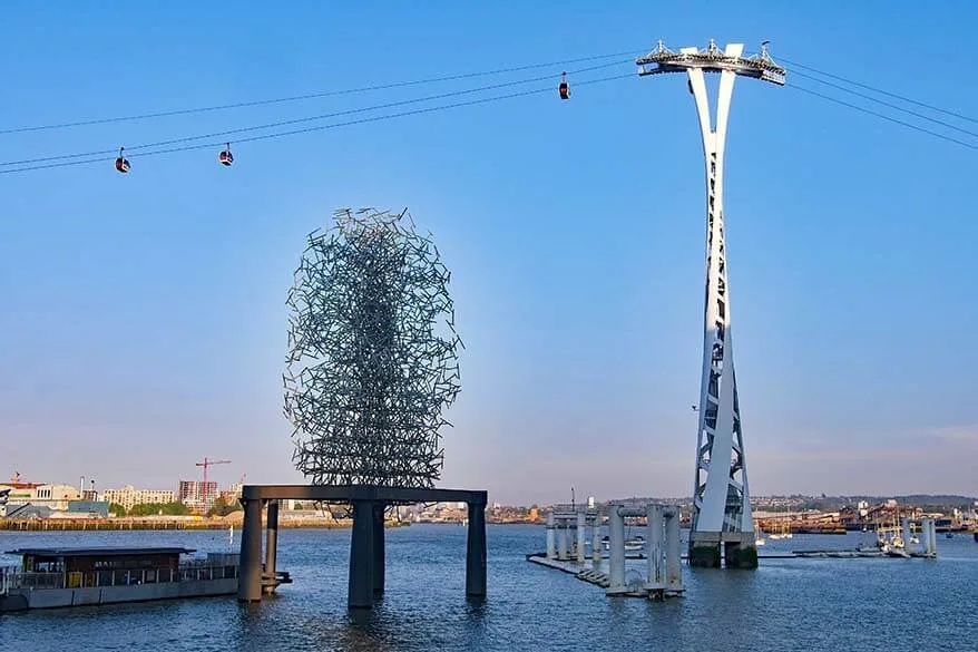 The Quantum Cloud sculpture by Anthony Gormley in London UK