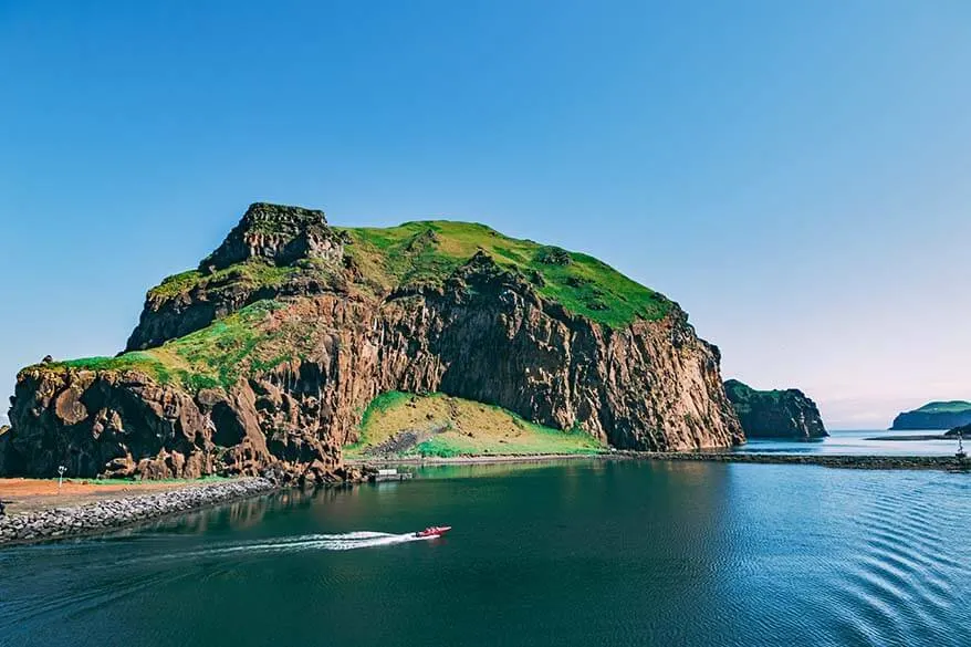 Boat tour is a great way to explore the Westman Islands