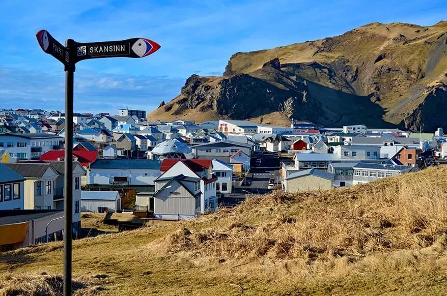 Vestmannaeyjabaer town on Heimaey island
