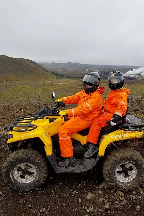 ATV quad bike 4x4 tour in Reykjanes Geopark near Grindavik in Iceland