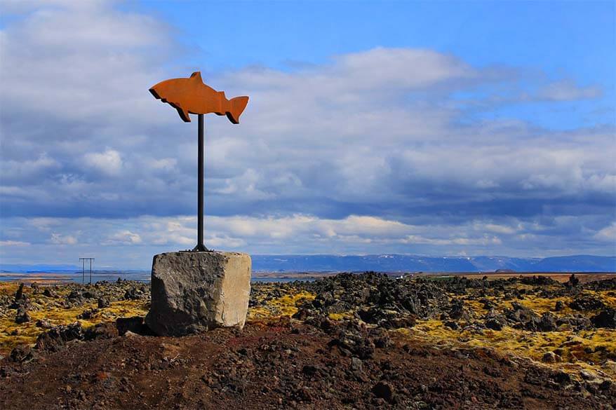 Bjarnarhofn Shark Museum sign - Iceland