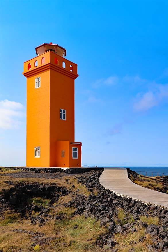 Svortuloft Lighthouse on Snaefellsnes Peninsula Iceland
