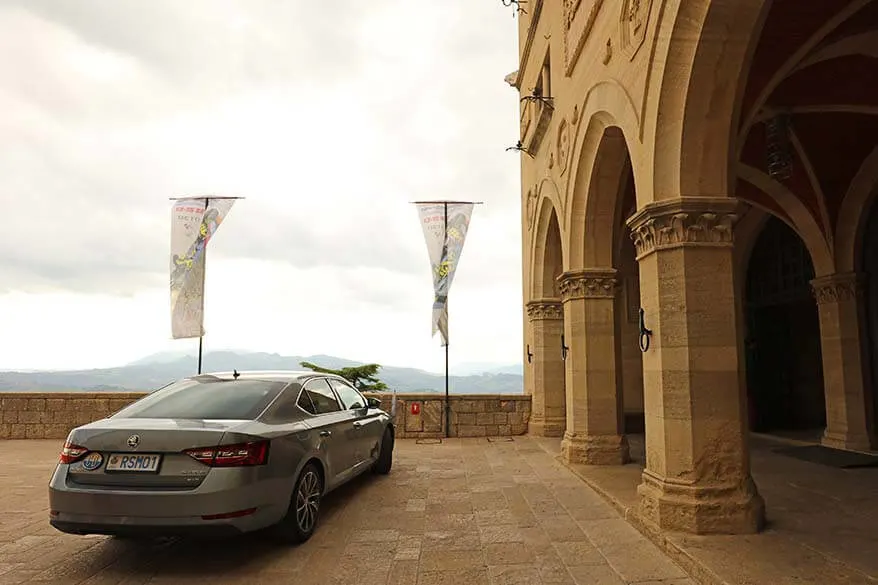 Car of the president of the Republic of San Marino at Palazzo Pubblico