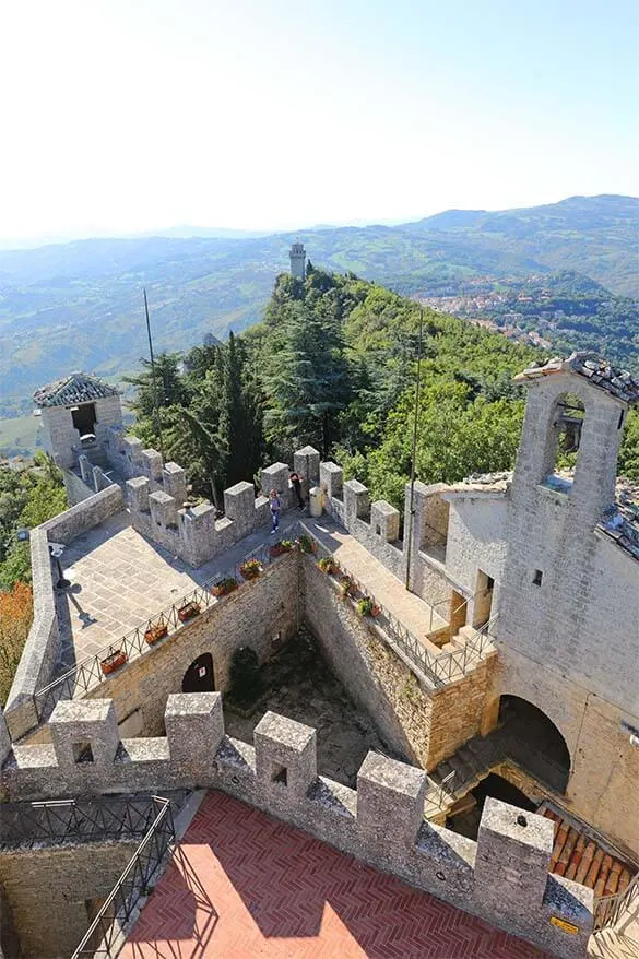 Cesta Tower and view over Montale in San Marino