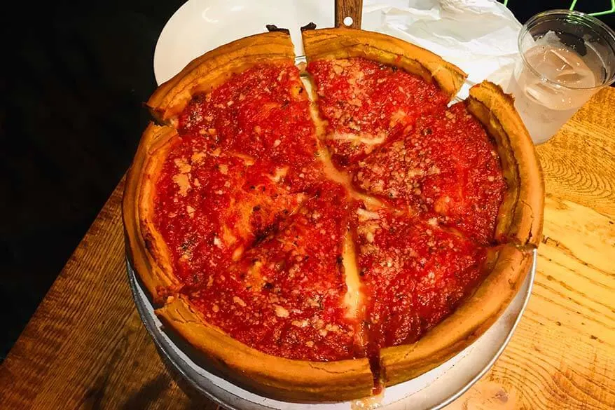 Chicago deep dish pizza