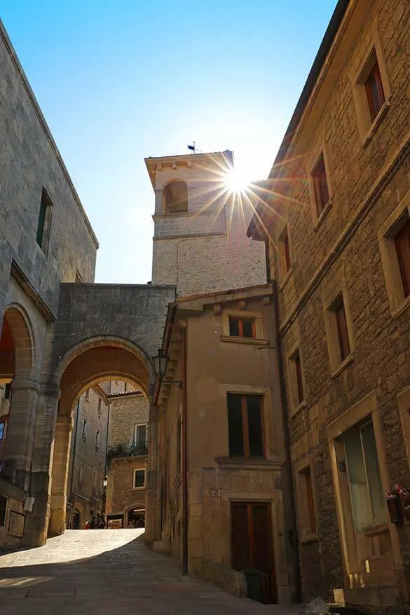 Exploring the medieval streets of the Old Town is one of the best things to do in San Marino