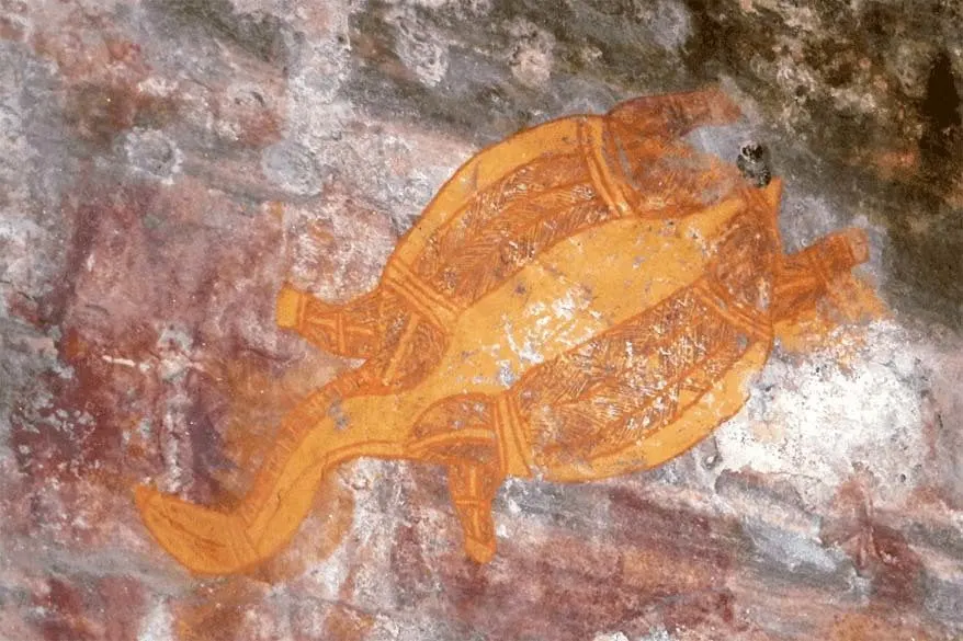 Indigenous rock art at Ubirr in Kakadu National Park Australia