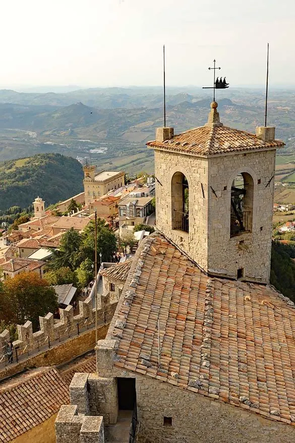 San Marino old town as seen from Guaita Tower