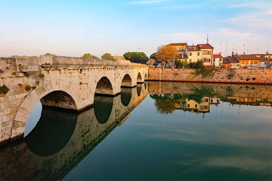 Tiberius Bridge in Rimini