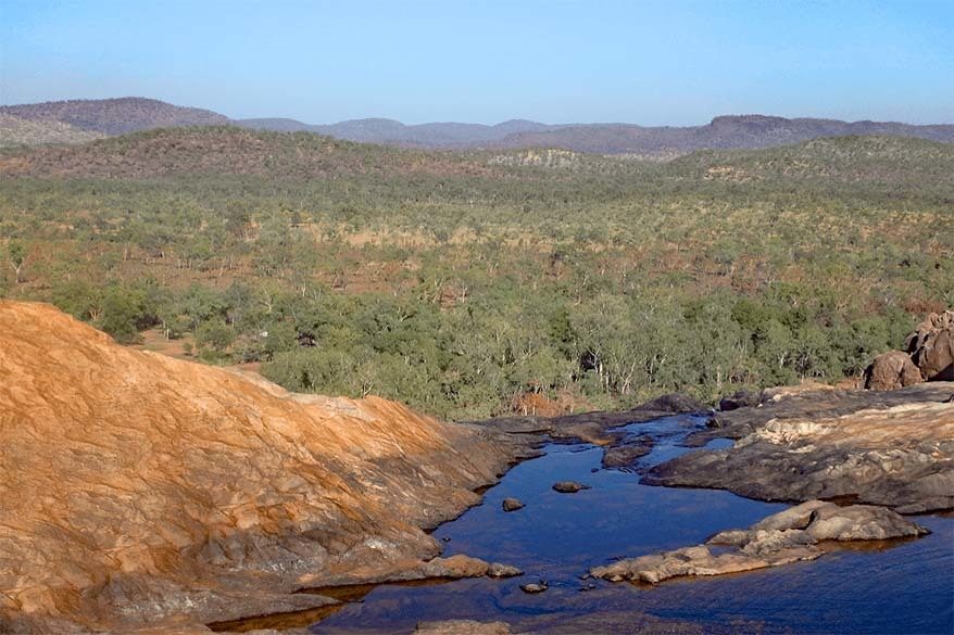 Top of Gunlom Falls in Kakadu National Park Australia