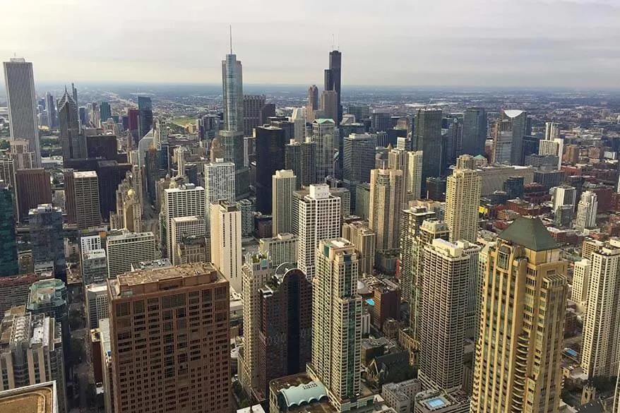 View from 360 Chicago at John Hancock Building