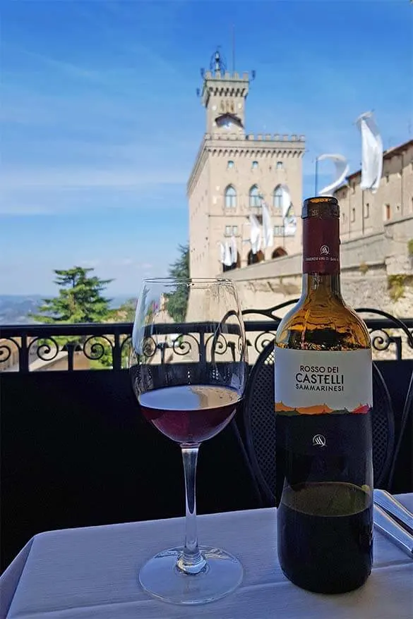 Where to eat in San Marino - view from La Terrazza restaurant