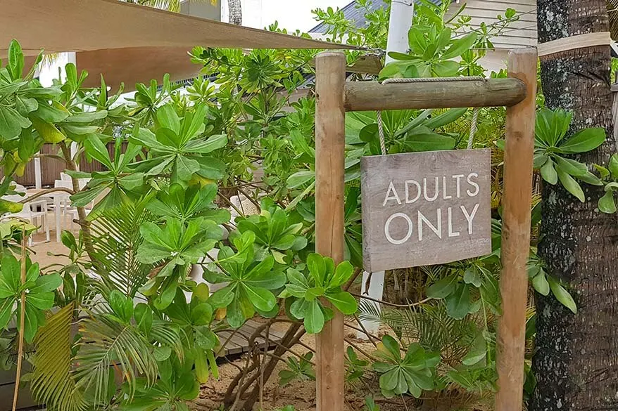 Adults only wing at the Ravenala Attitude resort in Mauritius