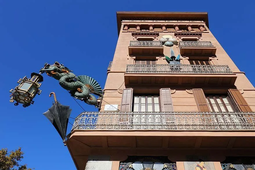 Beautiful building on La Rambla in Barcelona