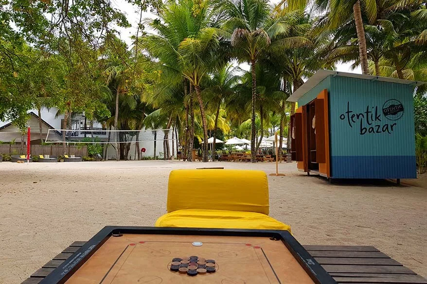Board games at the beach of The Ravenala Attitude in Mauritius
