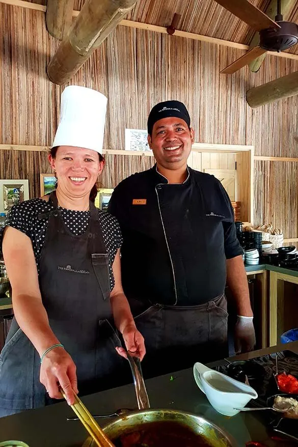 Cooking class at The Ravenala Attitude luxury resort in Mauritius