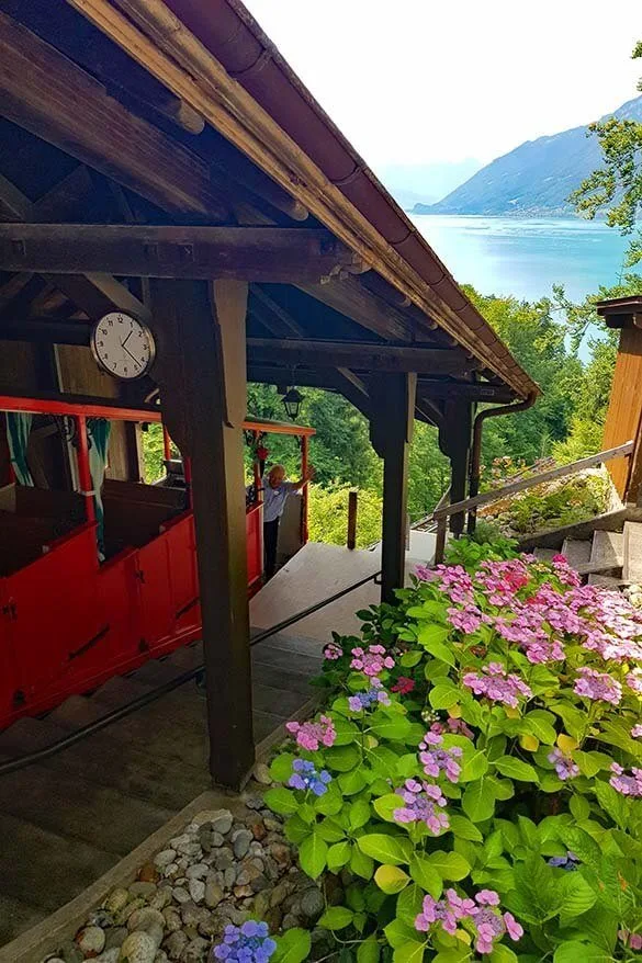 Giessbach funicular at Lake Brienz - a very nice place to see in Interlaken